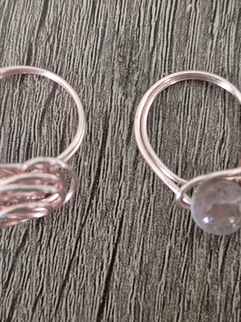 Rose Gold Copper Wrapped Ring Set! - Picture 2 of 6